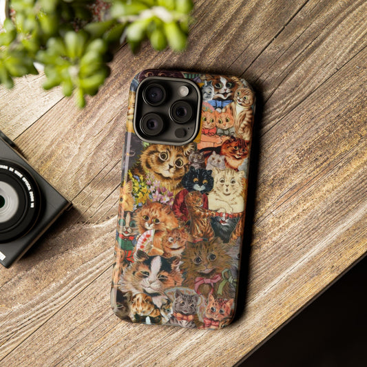 Aesthetic Cats Case - Vintage Kitty Graphic Tough Phone Cases