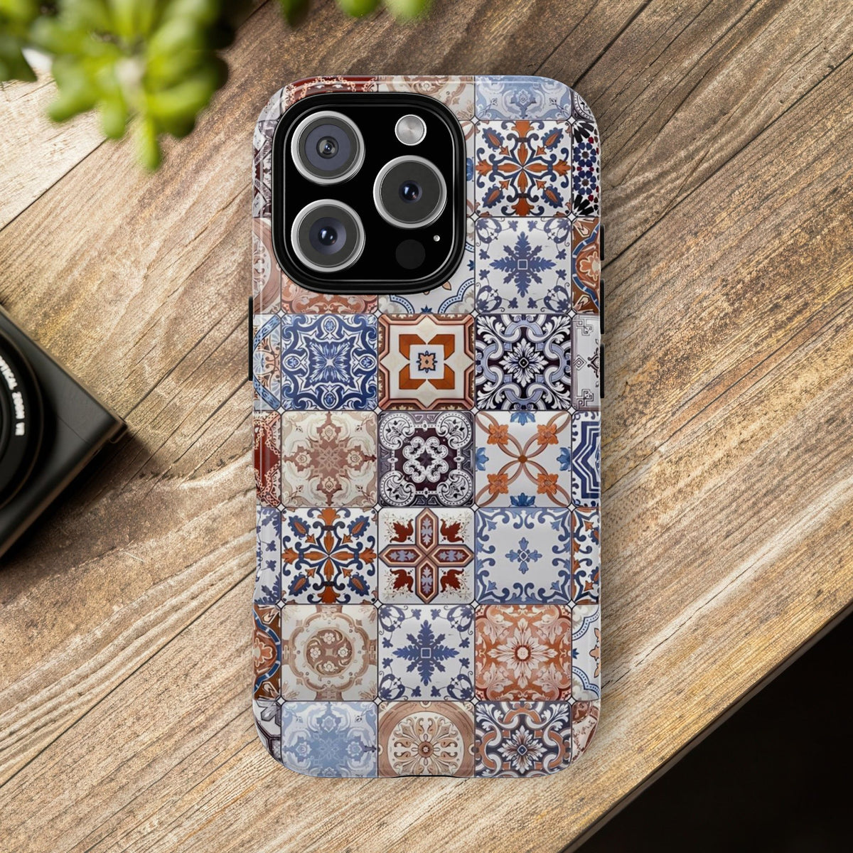 Vintage Mosaic Tile Graphic Tough Phone Cases