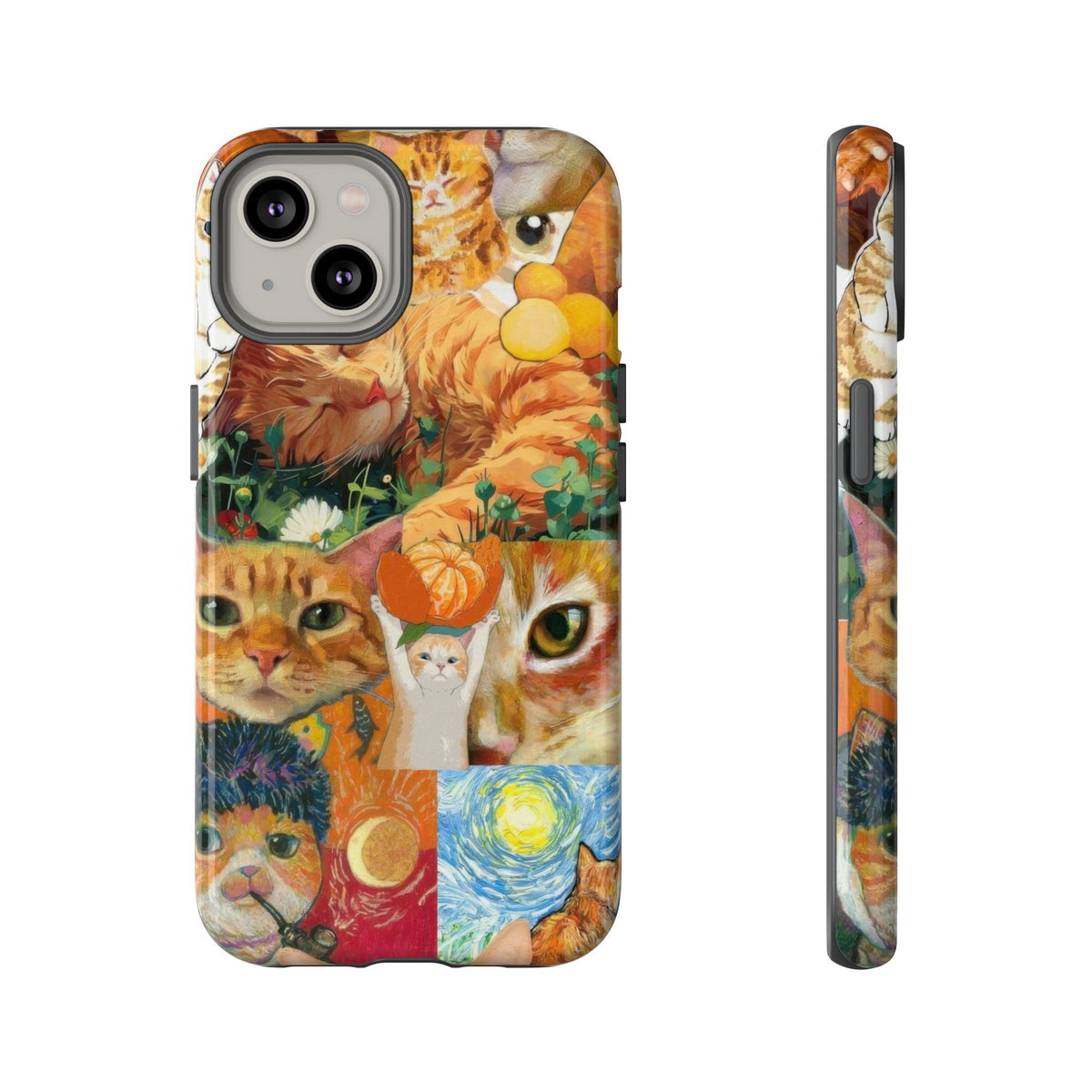 Aesthetic Cats Case - Vintage Kitty Graphic Tough Phone Cases