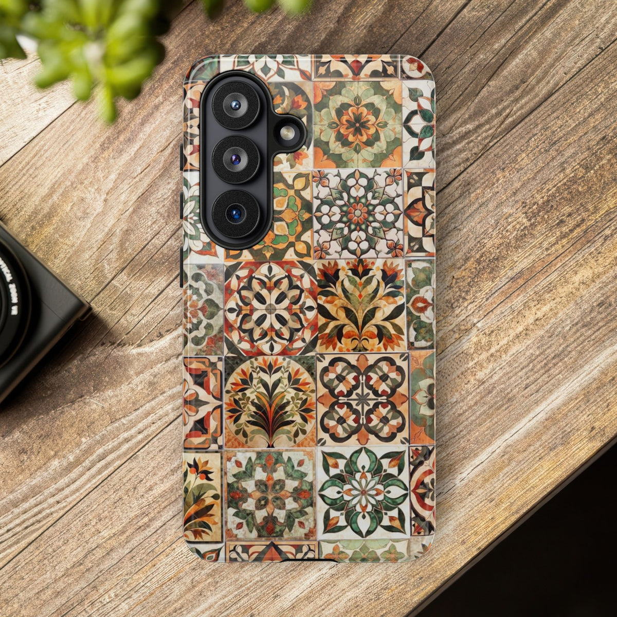 Vintage Mosaic Tile Graphic Tough Phone Cases