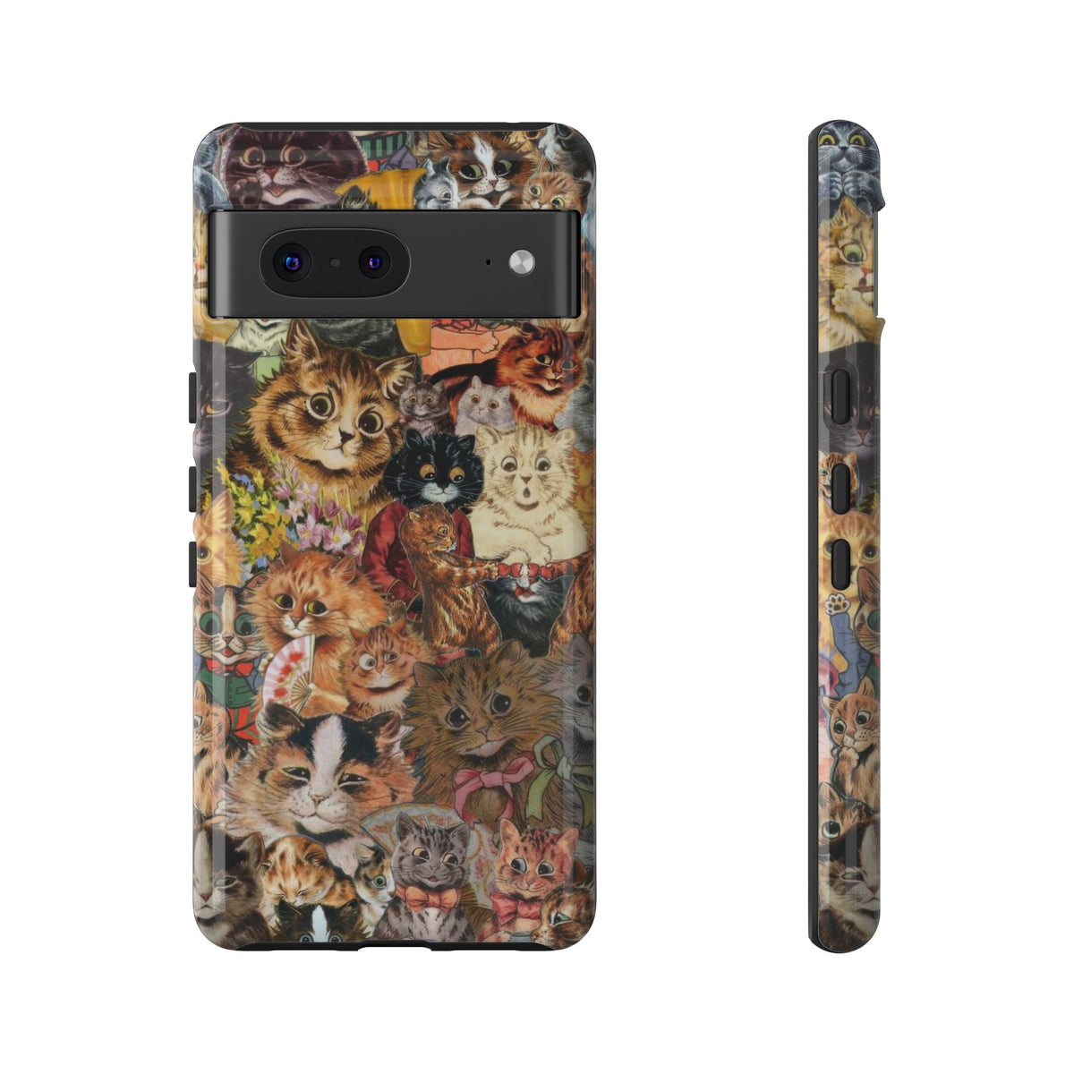 Aesthetic Cats Case - Vintage Kitty Graphic Tough Phone Cases
