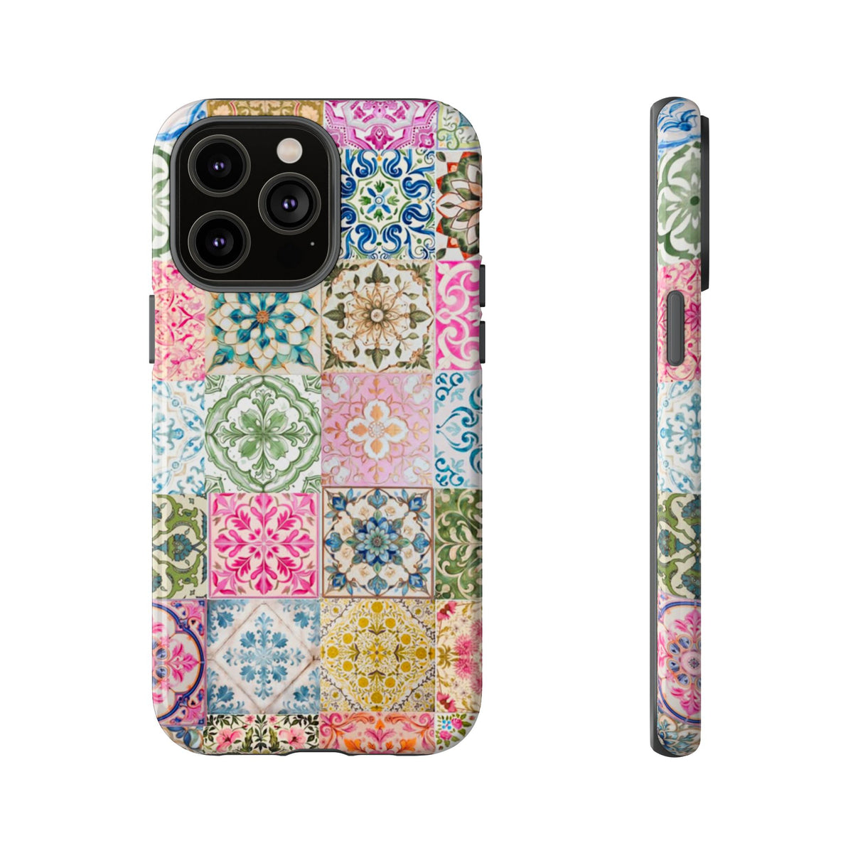 Vintage Mosaic Tile Graphic Tough Phone Cases