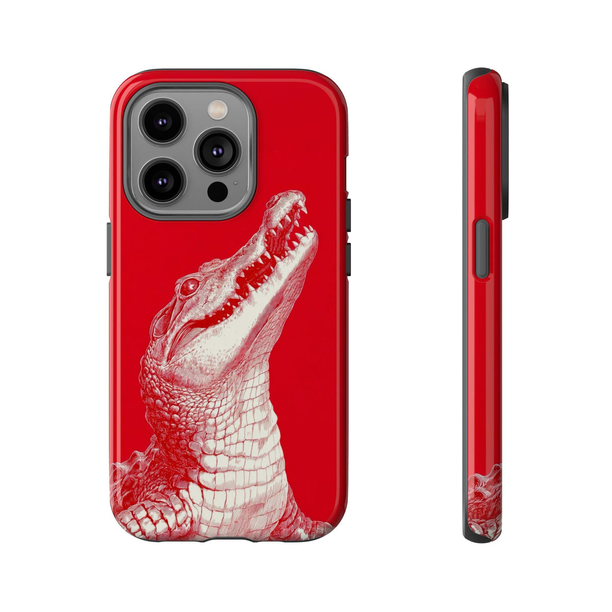 The Crocodile - Etching Style Series Graphic Tough Phone Cases