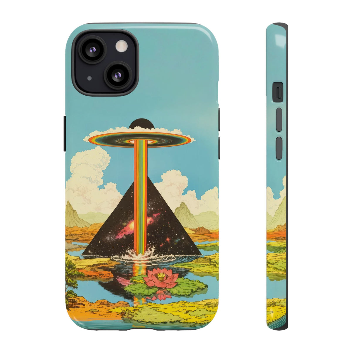 Vintage Alien UFO Graphic Tough Phone Cases
