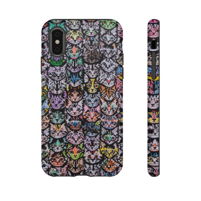 Aesthetic Cats Case - Vintage Kitty Graphic Tough Phone Cases