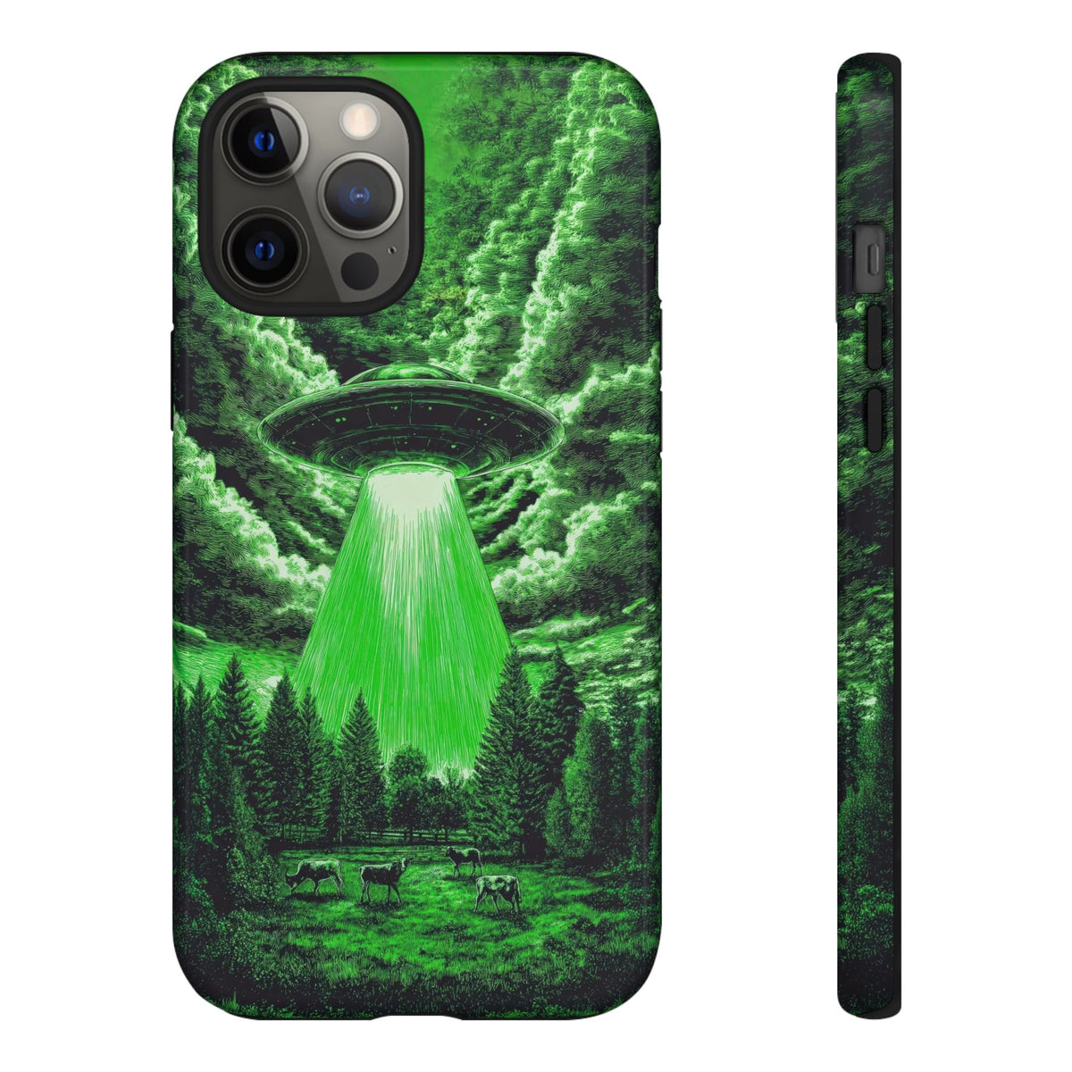 Vintage Alien UFO Graphic Tough Phone Cases