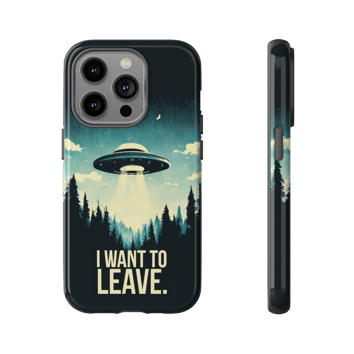 Vintage Alien UFO Graphic Tough Phone Cases
