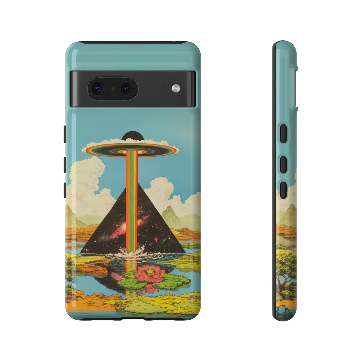 Vintage Alien UFO Graphic Tough Phone Cases