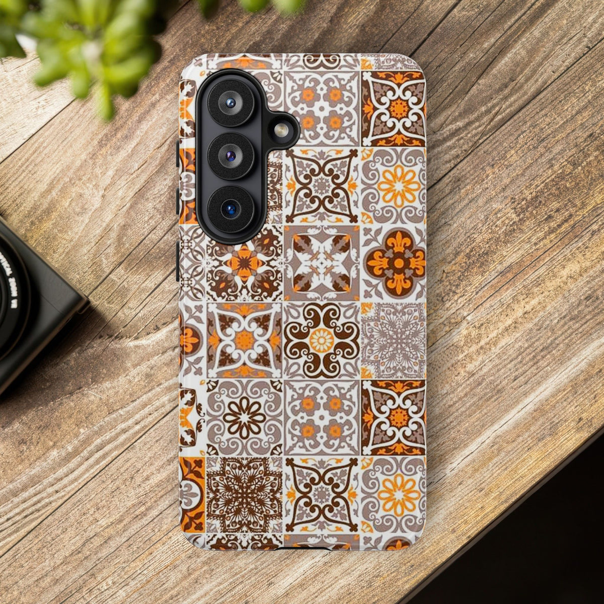 Vintage Mosaic Tile Graphic Tough Phone Cases