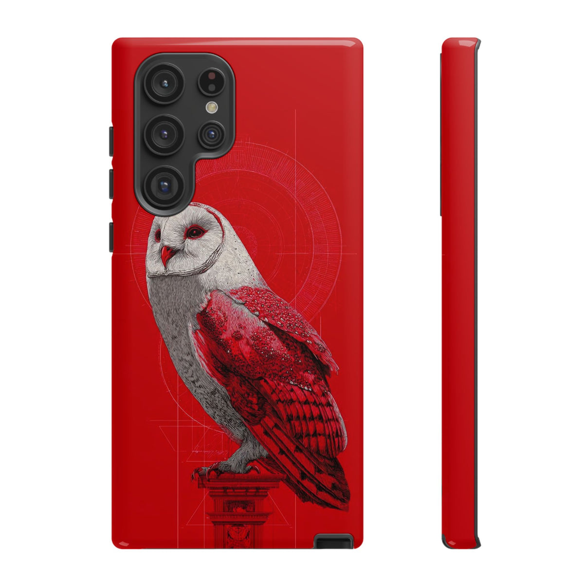 The Owl - Etching Style Series Graphic Tough Phone Cases