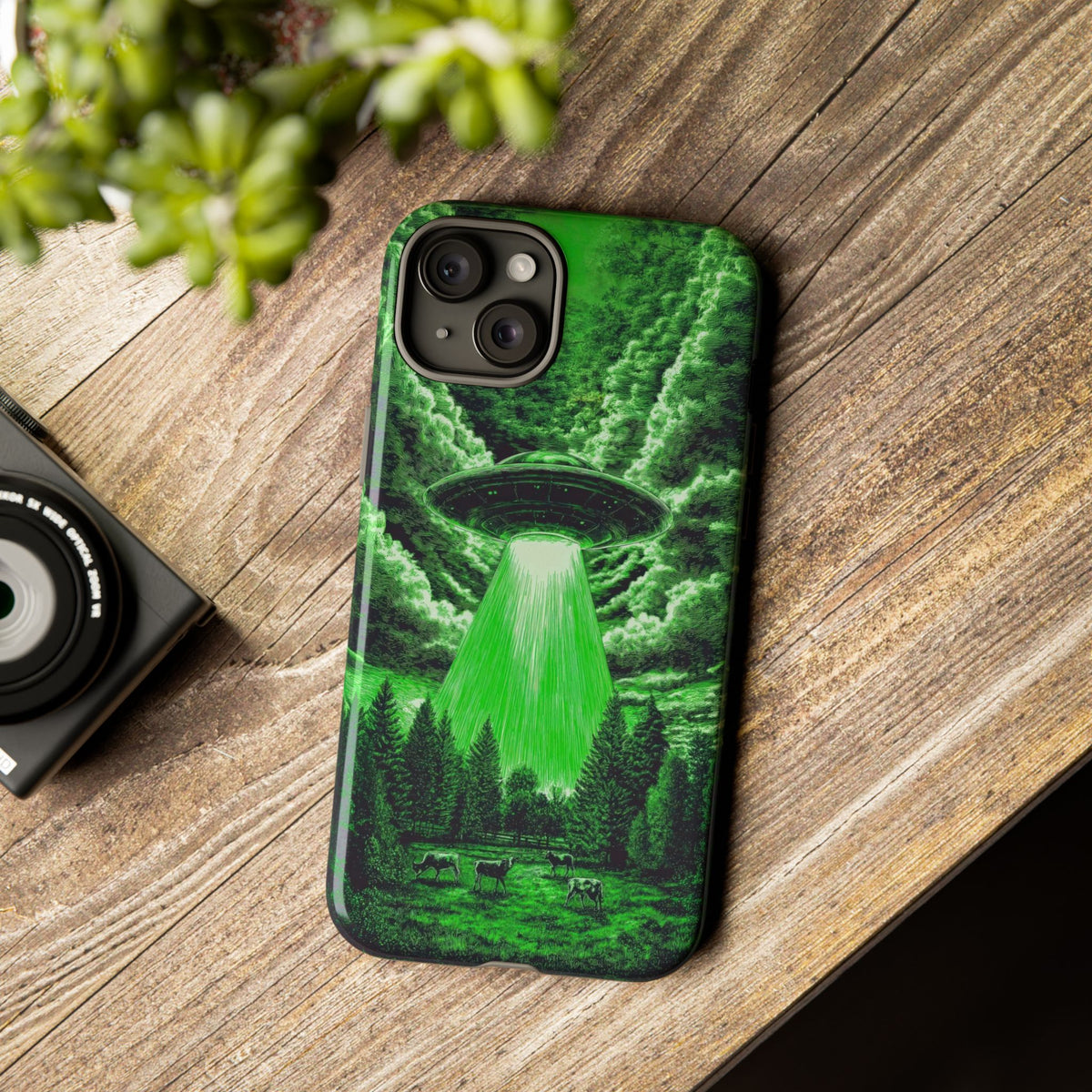 Vintage Alien UFO Graphic Tough Phone Cases
