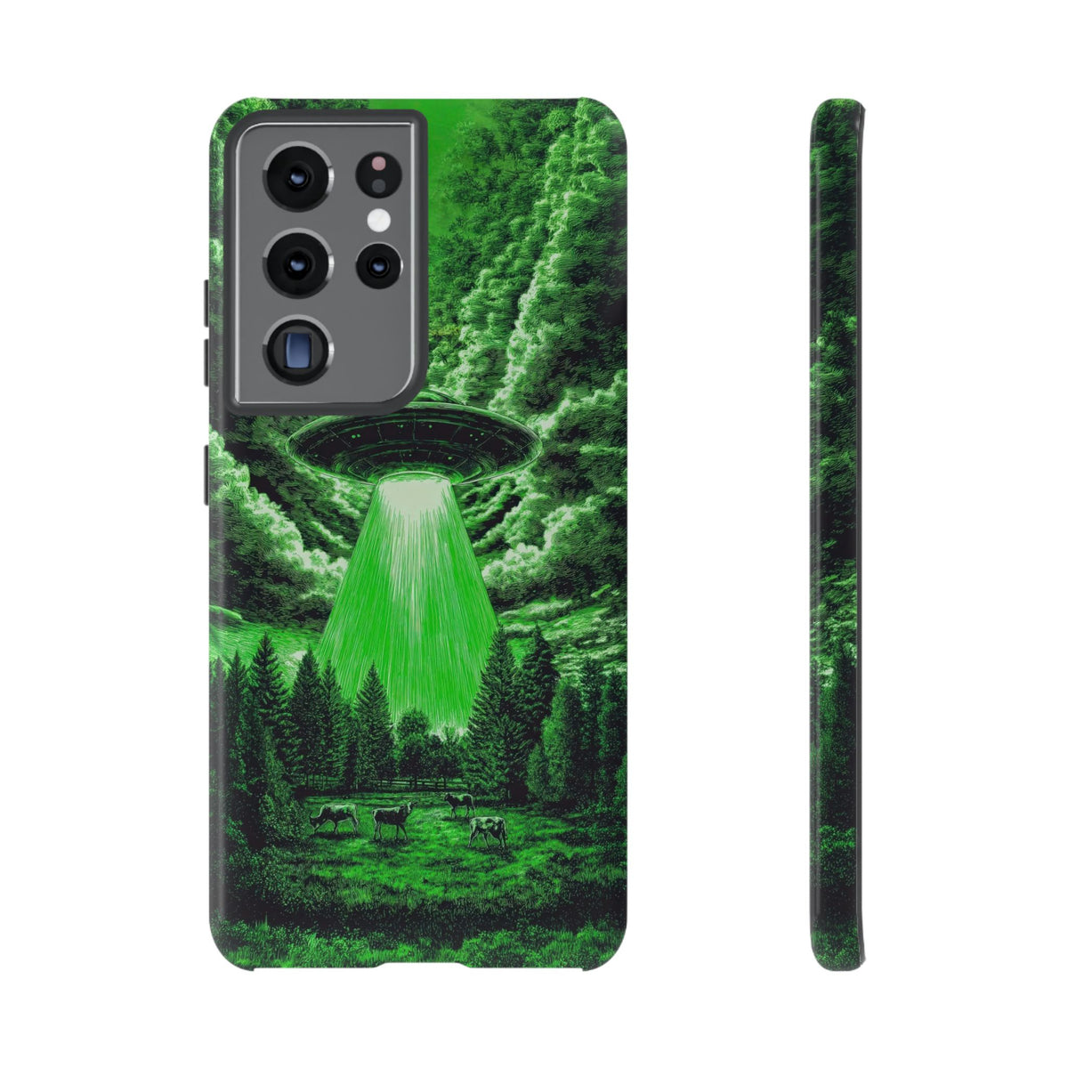 Vintage Alien UFO Graphic Tough Phone Cases