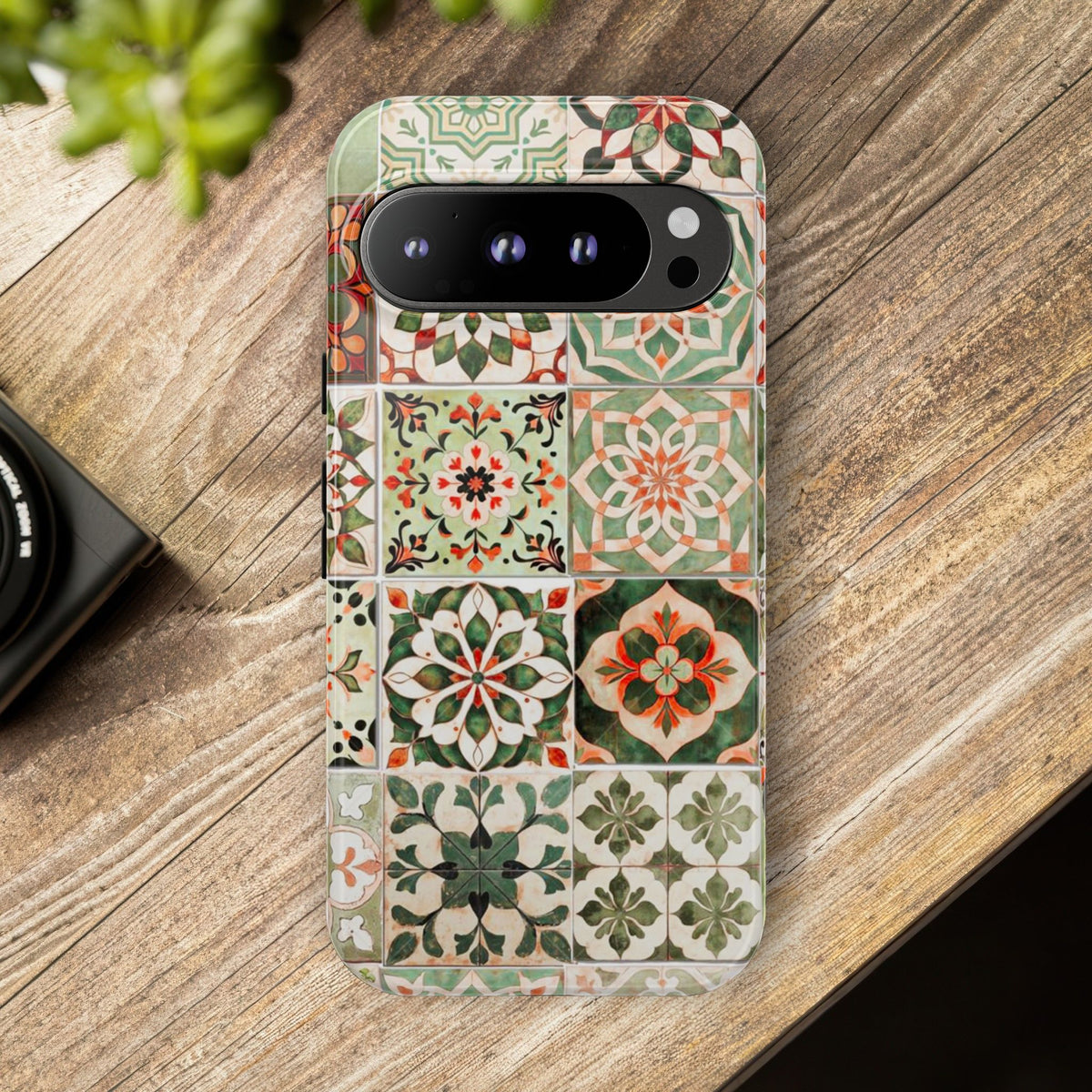 Vintage Mosaic Tile Graphic Tough Phone Cases