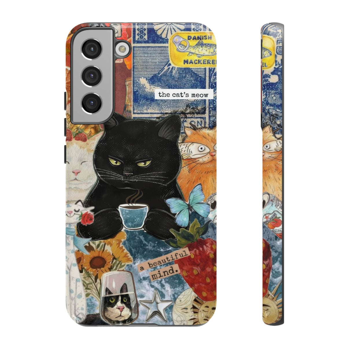 Aesthetic Cats Case - Vintage Kitty Graphic Tough Phone Cases