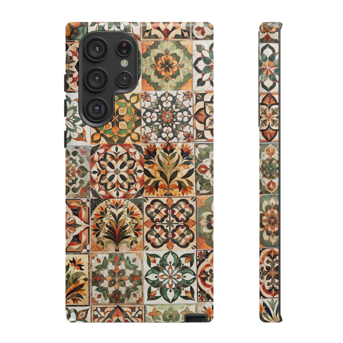 Vintage Mosaic Tile Graphic Tough Phone Cases