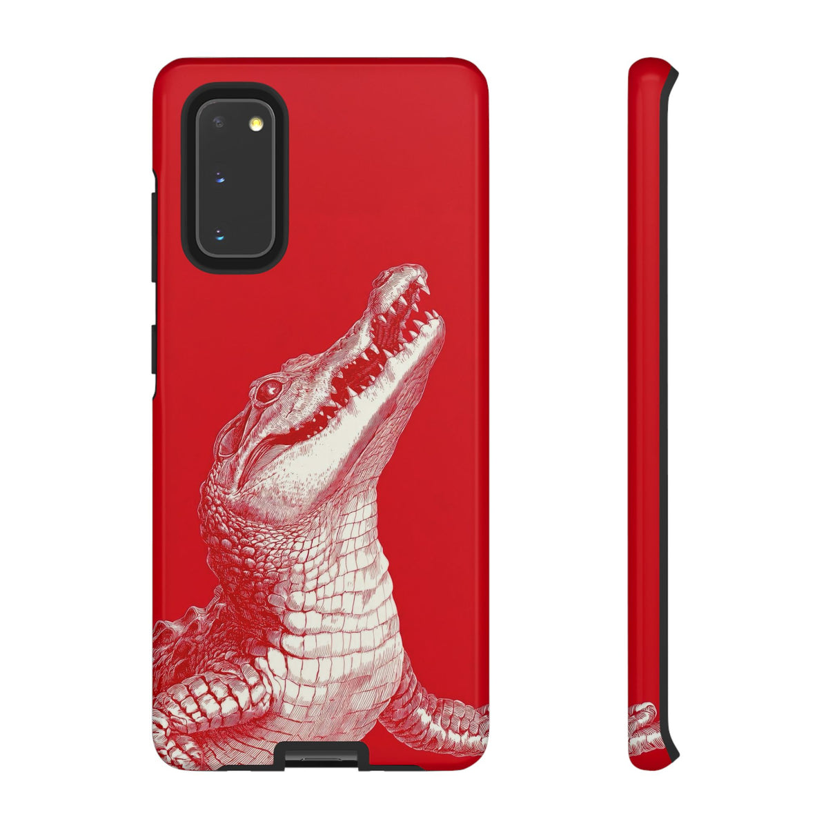 The Crocodile - Etching Style Series Graphic Tough Phone Cases