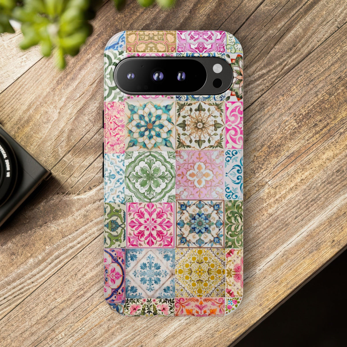 Vintage Mosaic Tile Graphic Tough Phone Cases