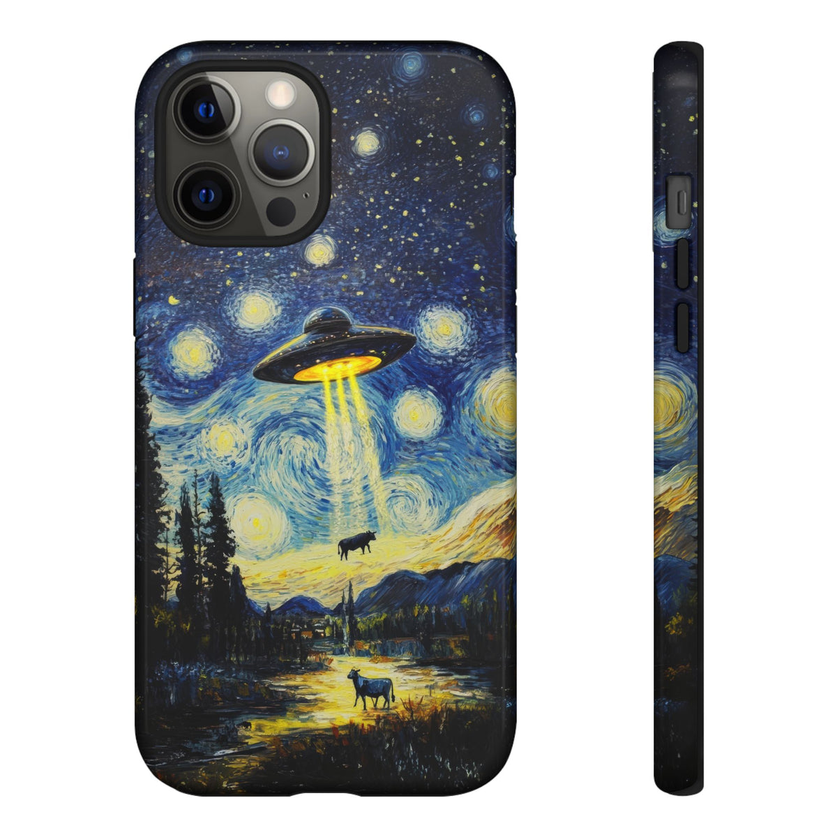 Vintage Alien UFO Graphic Tough Phone Cases
