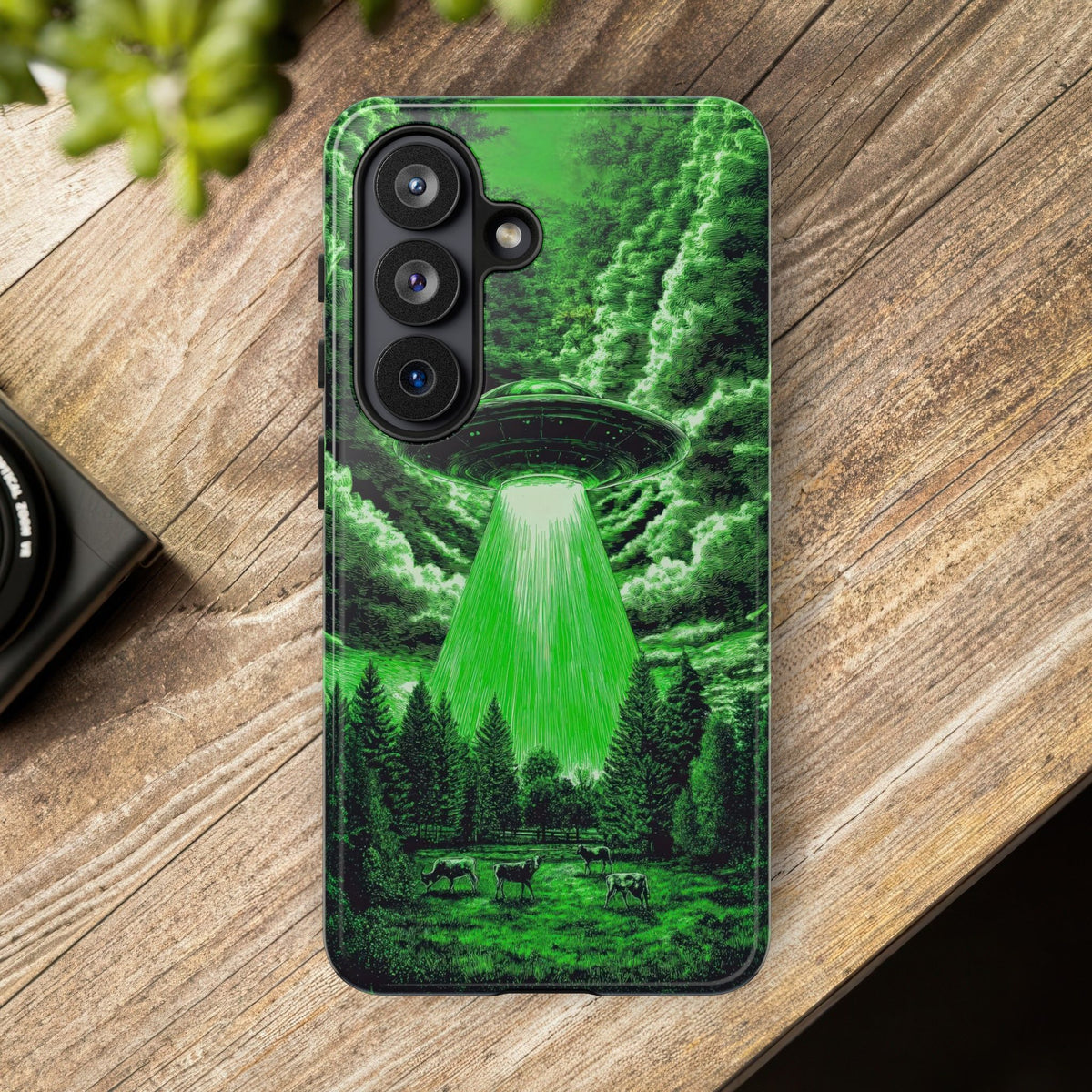 Vintage Alien UFO Graphic Tough Phone Cases