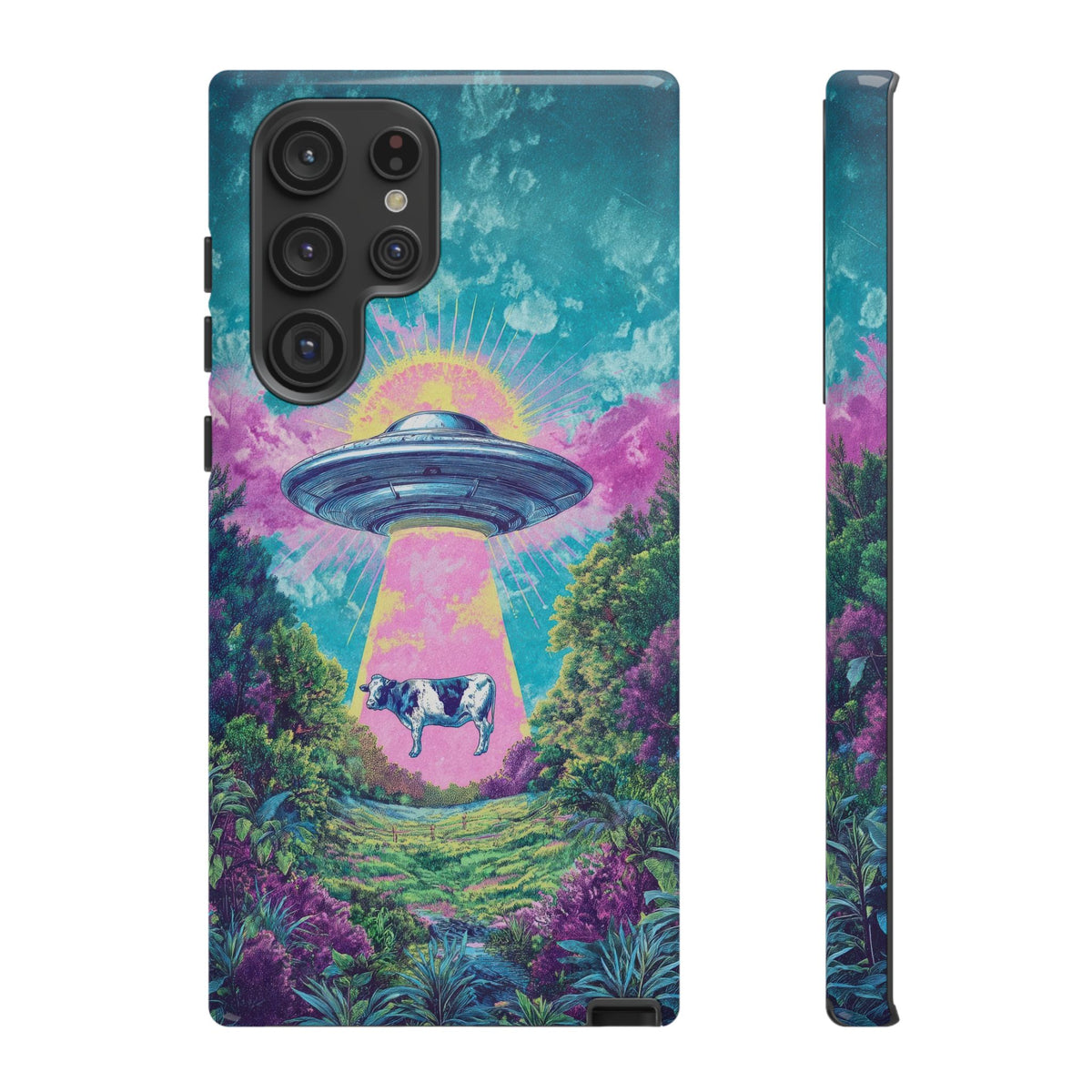 Vintage Alien UFO Graphic Tough Phone Cases