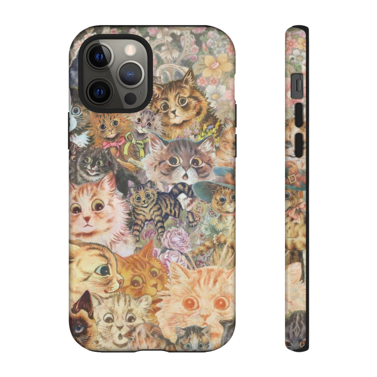Aesthetic Cats Case - Vintage Kitty Graphic Tough Phone Cases