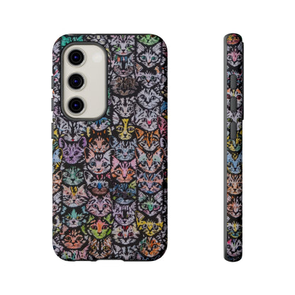 Aesthetic Cats Case - Vintage Kitty Graphic Tough Phone Cases