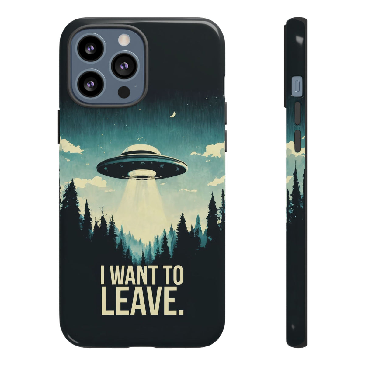 Vintage Alien UFO Graphic Tough Phone Cases