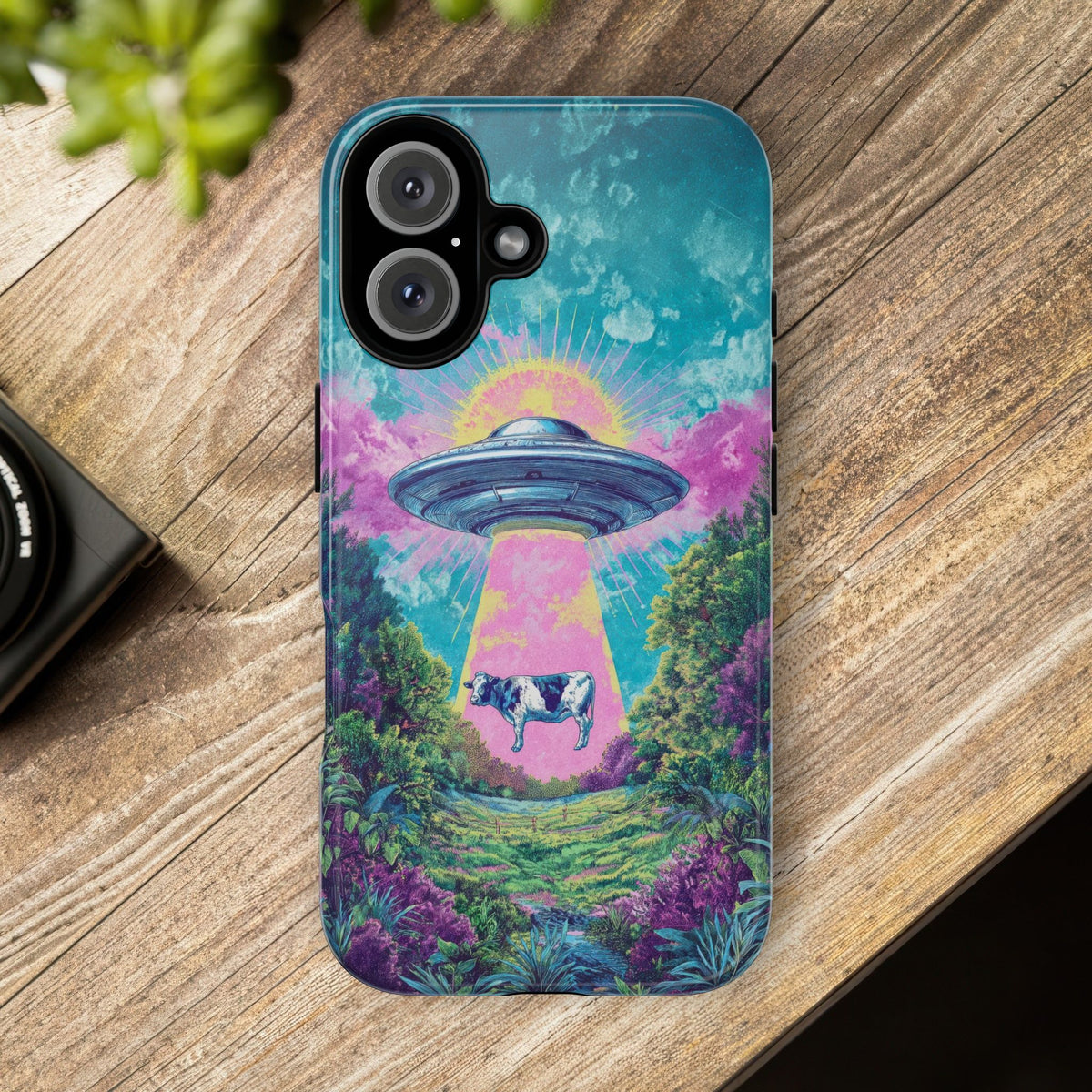 Vintage Alien UFO Graphic Tough Phone Cases