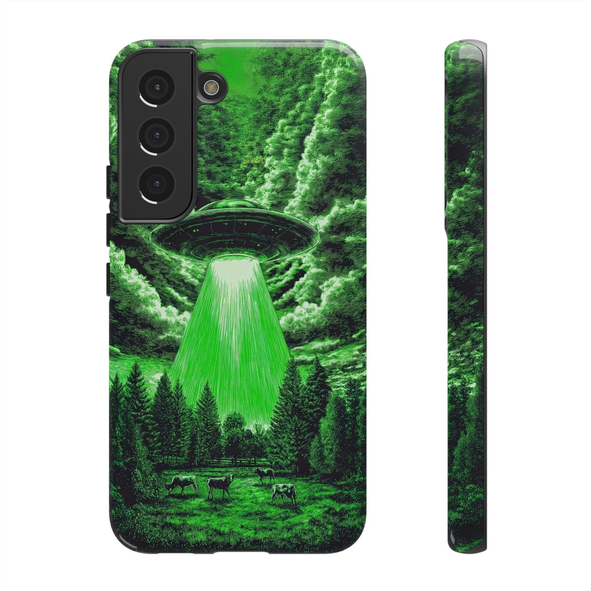 Vintage Alien UFO Graphic Tough Phone Cases