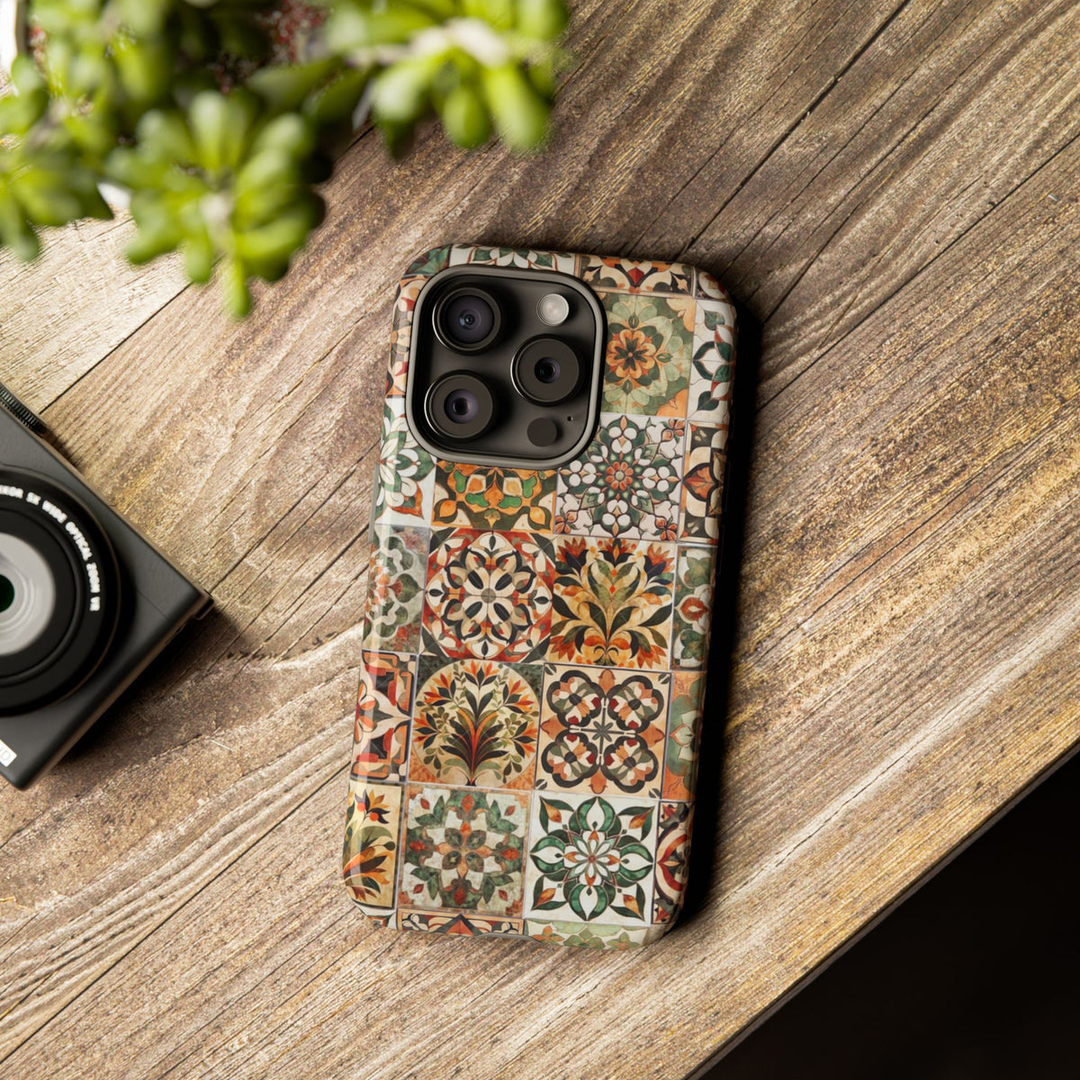 Vintage Mosaic Tile Graphic Tough Phone Cases