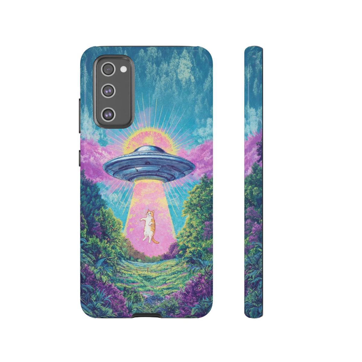 Vintage Alien UFO Graphic Tough Phone Cases