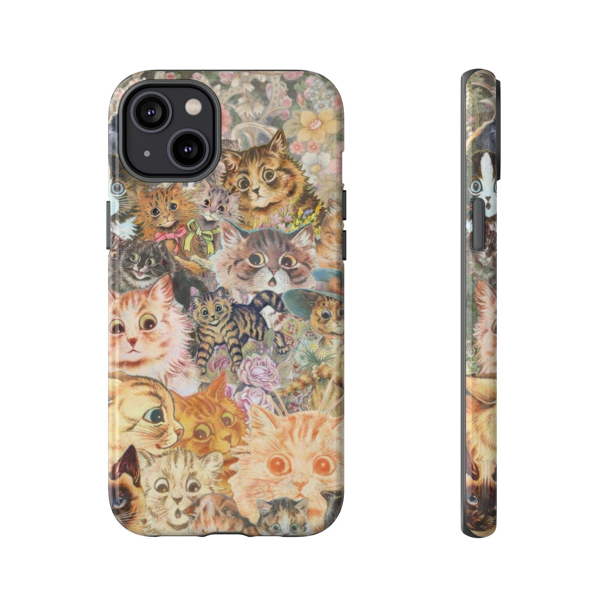 Aesthetic Cats Case - Vintage Kitty Graphic Tough Phone Cases