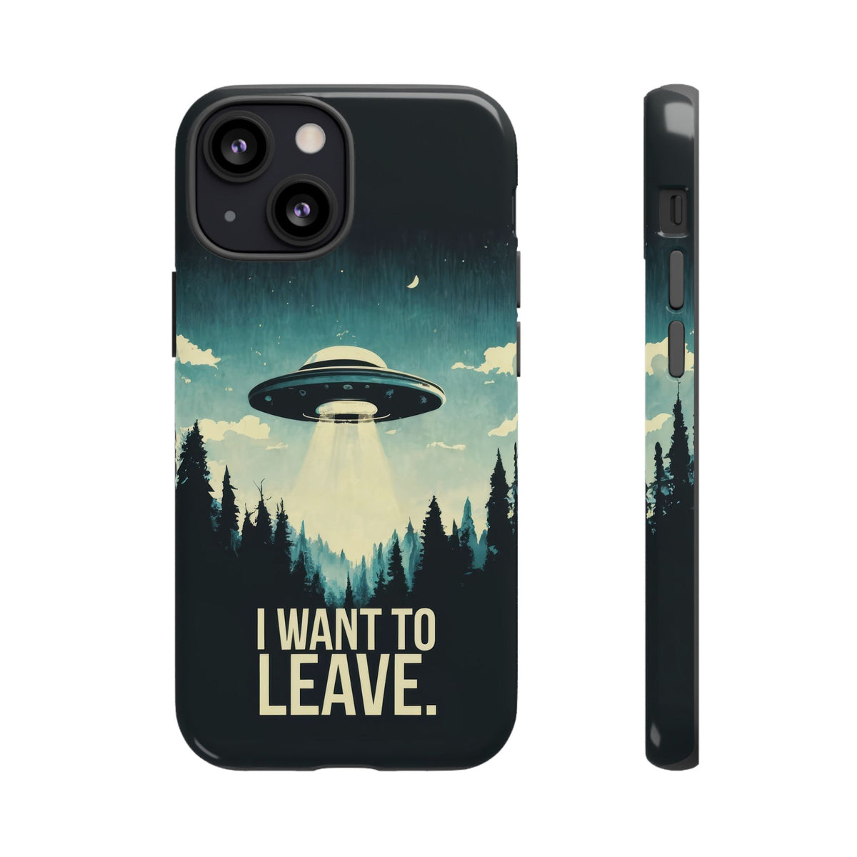 Vintage Alien UFO Graphic Tough Phone Cases