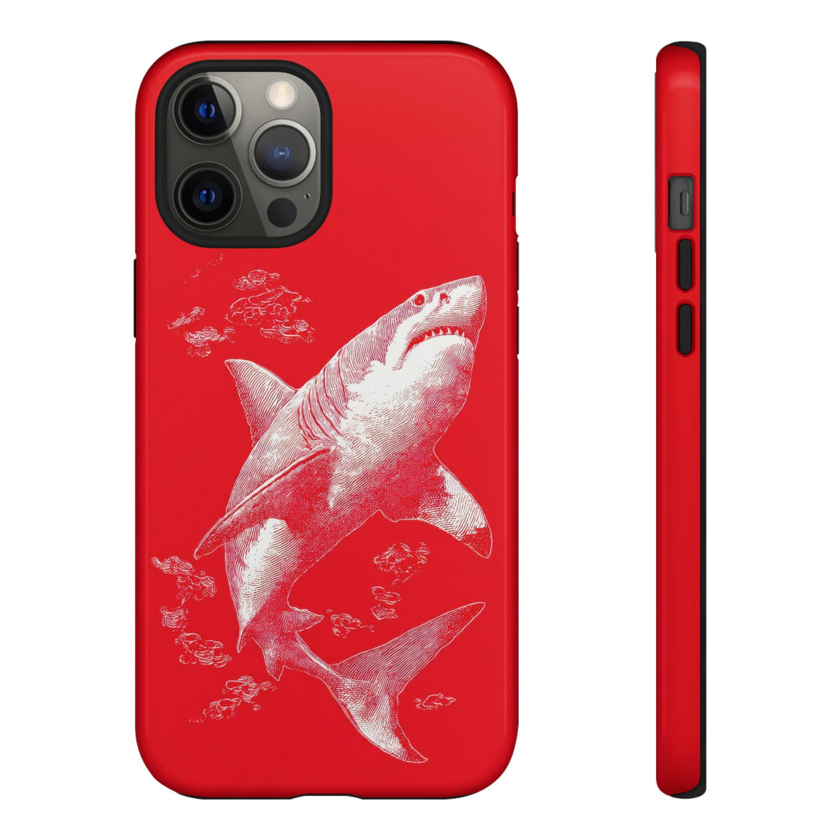 The Shark - Etching Style Series Graphic Tough Phone Cases